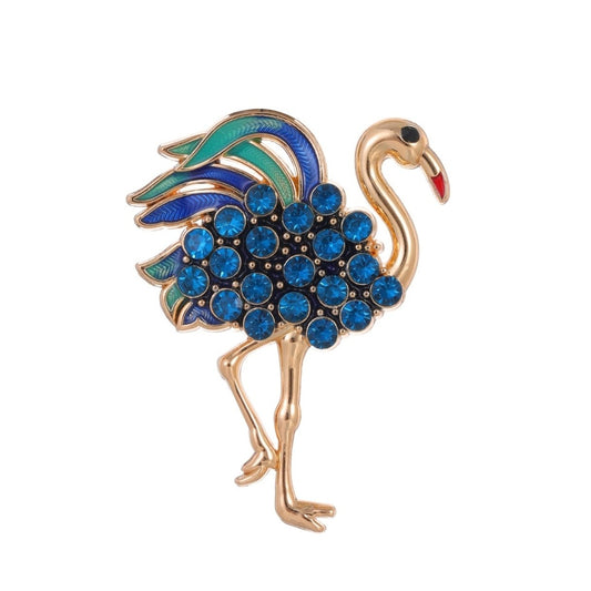 Blue Flamingo Unisex Brooch Pin