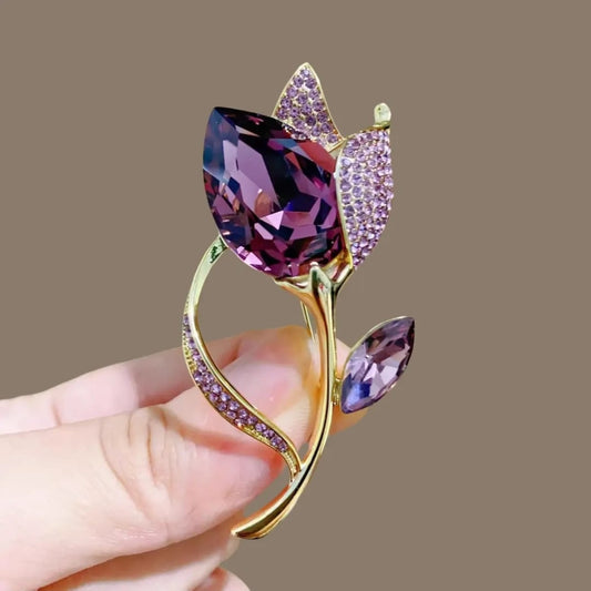 Purple Flower Unisex Brooch Pin