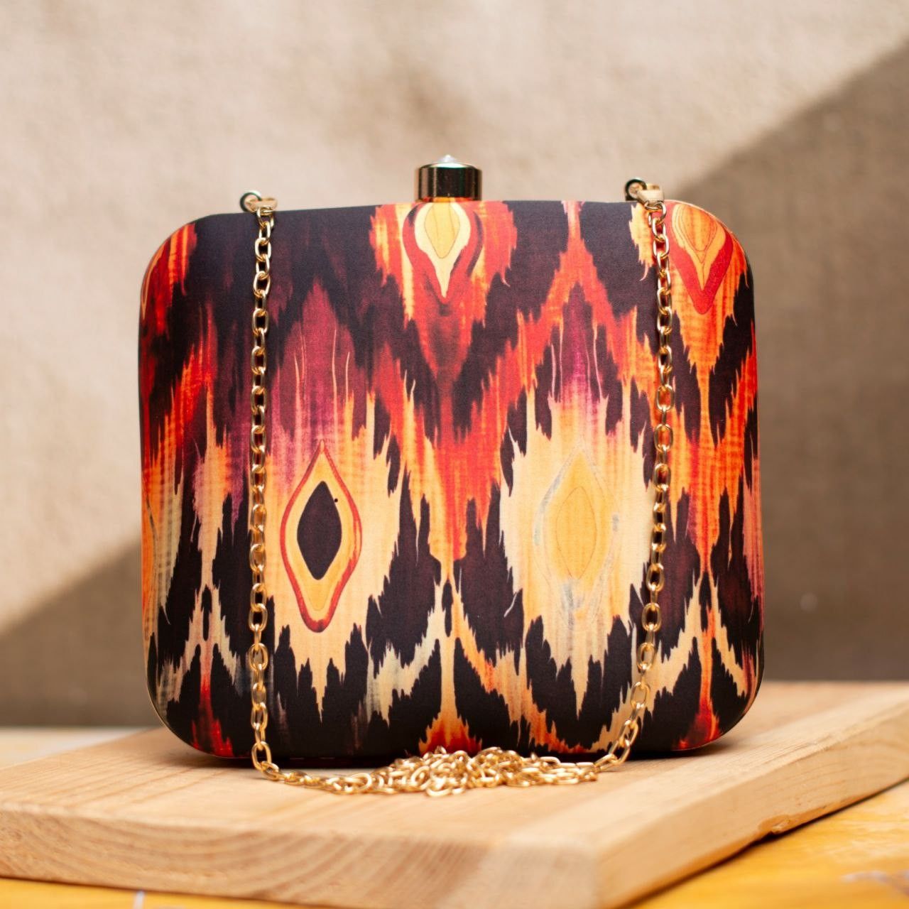 Ikkat Clutch Bag for Women
