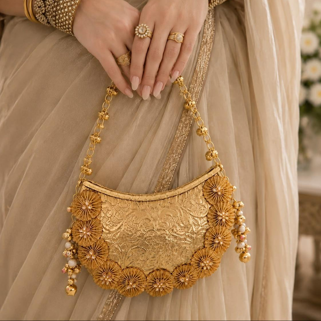Brass Party Bag for women