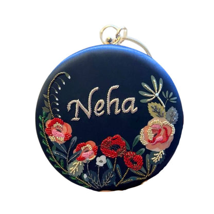 Customised Name Round Highlight Party Clutch