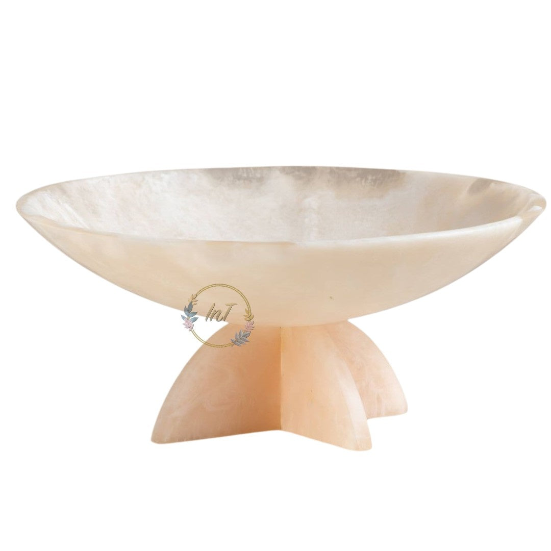 HandCrafted Centerpiece Bowl - Resin Decorative Bowls -Fruit Bowl