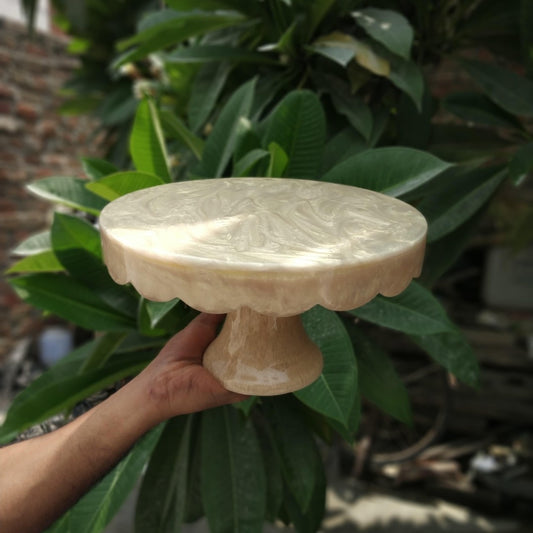 Elegant Marble Cake Stand for Gifting– Handcrafted Luxury Serveware