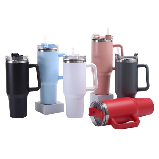 Steel Drink Tumbler Mug Quencher With Handle For Travel Leakproof Insulated1200ml