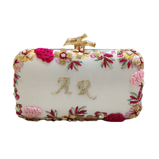 Customised Embroidery Name Women Party Clutch Bag