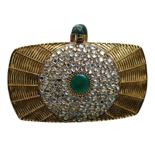 Brass Mother of pearl Clutch