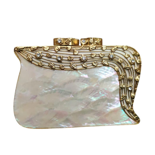 Brass Mother of pearl Clutch