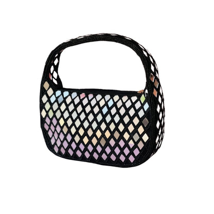 Mirror Embellished Evening Party Handbag