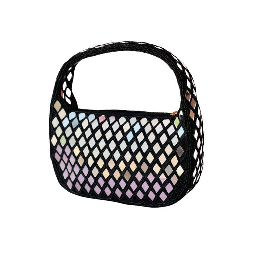 Mirror Embellished Evening Party Handbag