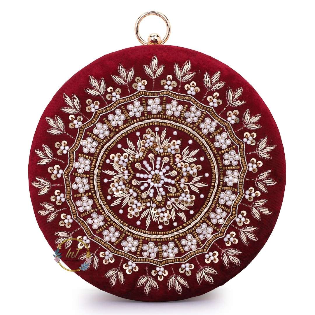 Embroidered Customised Clutch Bag for Women