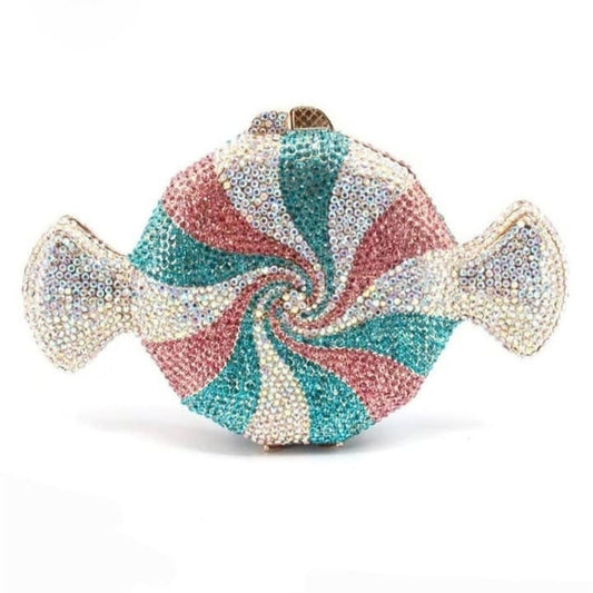 Toffee Rhinestone Crystal Clutch