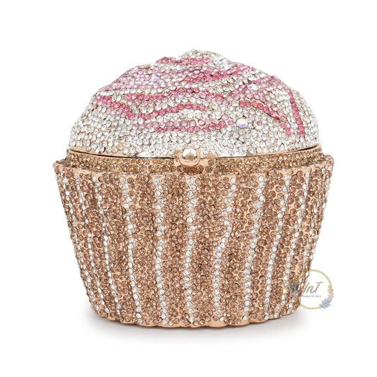 Cupcake Crystal Rhinestone Party Clutch Bag