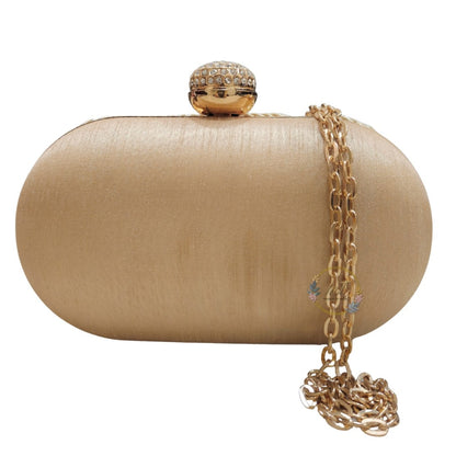 Customised Name Bridal Golden Box Clutch