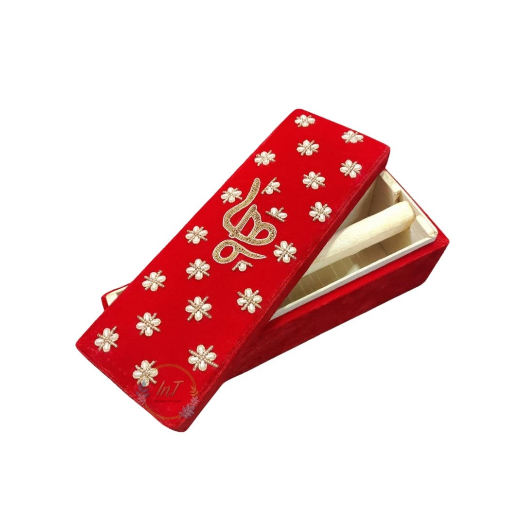 Bridal Customised Embroidery Name Bangle Box