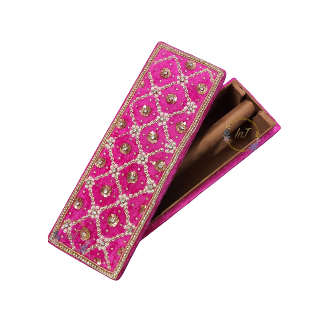 Bridal Customised Embroidery Name Bangle Box