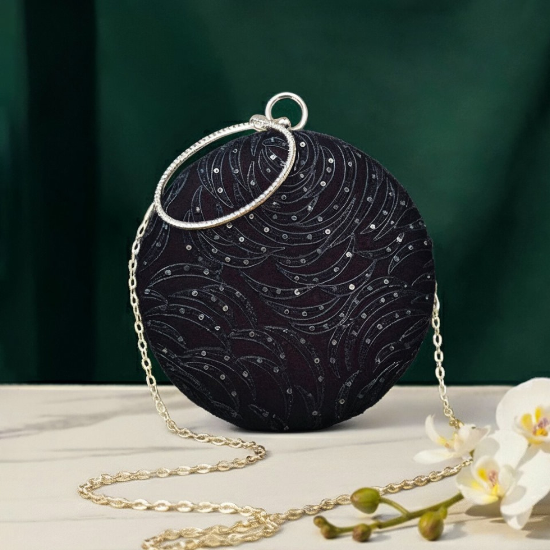 Black Evening Party Clutch for Women