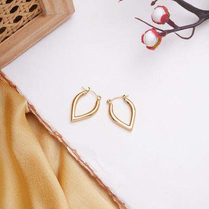 Gold Plated Korean Hoop Earrings