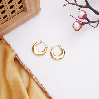 Gold Plated Korean Hoop Earrings