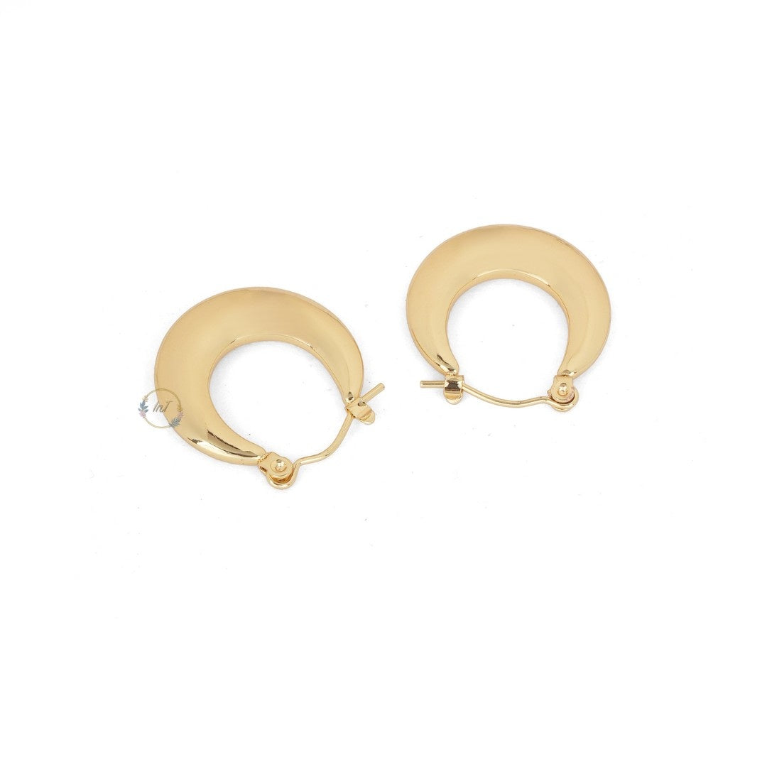 Gold Plated Korean Hoop Earrings