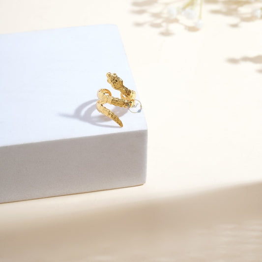 Gold Plated Korean Snake Ring