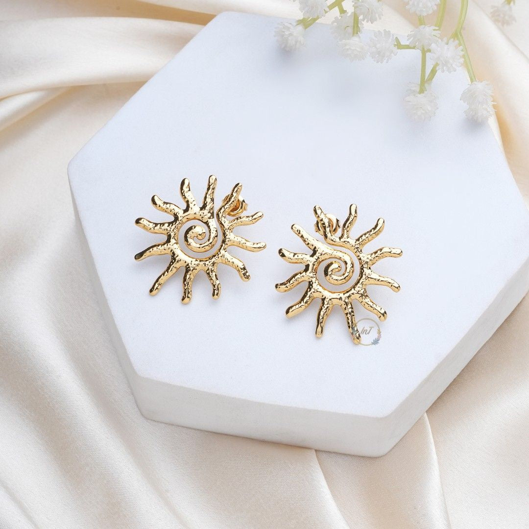 Gold Plated Korean Top Earrings
