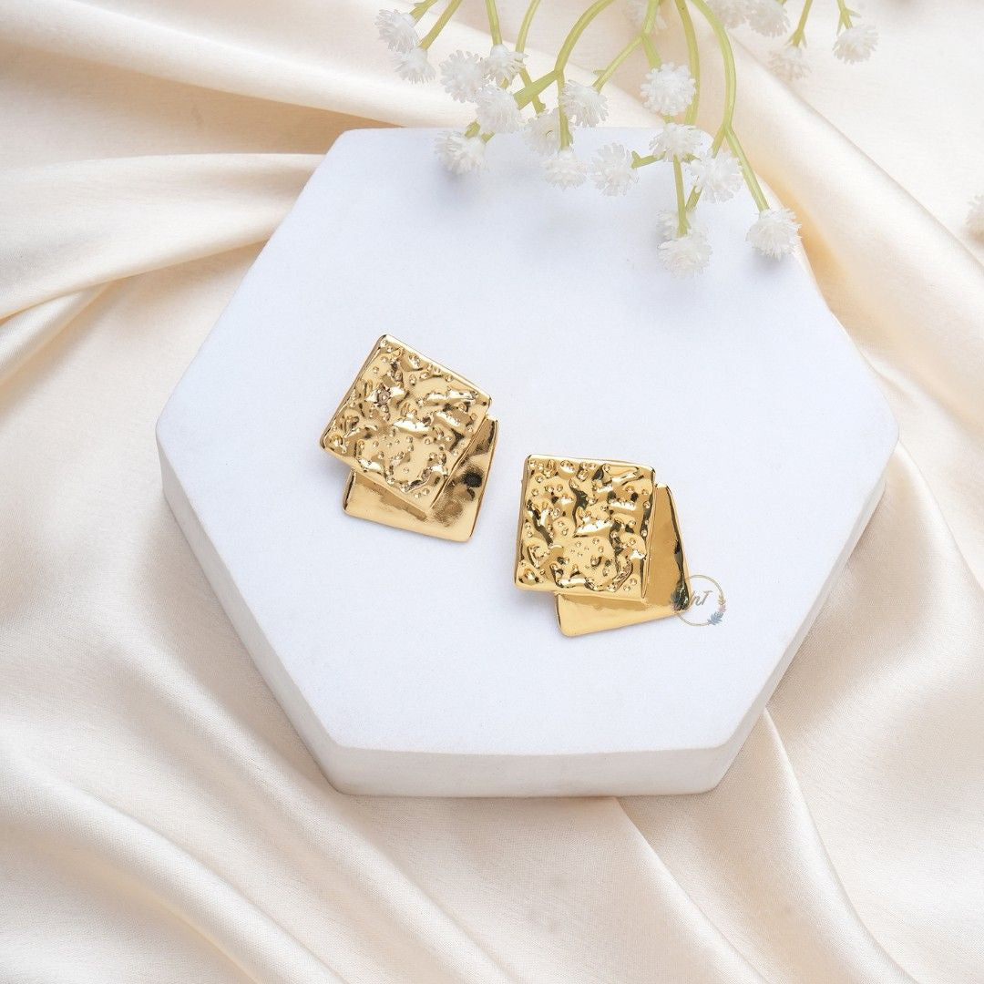 Gold Plated Korean Top Earrings