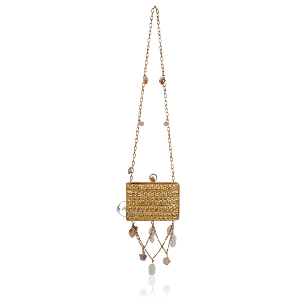 Gold Metallic Mini Party Clutch