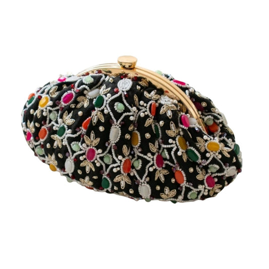 Embroidery Soft Pouch Party Bag