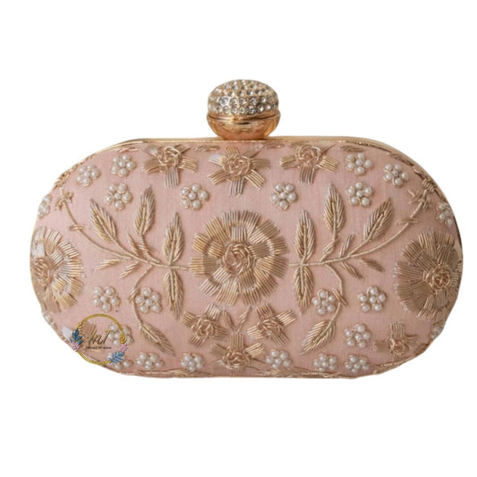 Pink Embroidery Party Clutch Bag for Women