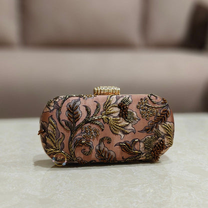 Printed Floral Embroidery Party Clutch Bag for Women