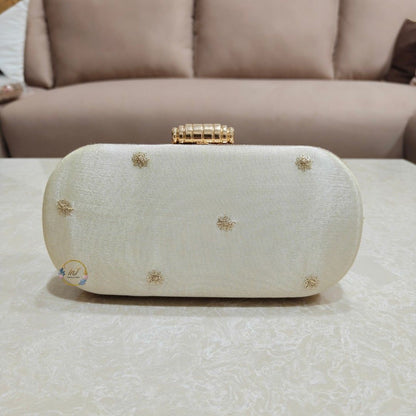 Cream Party Clutch Bag for Women