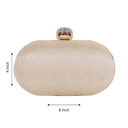 Golden Bead Embroidery Party Clutch Bag for Women