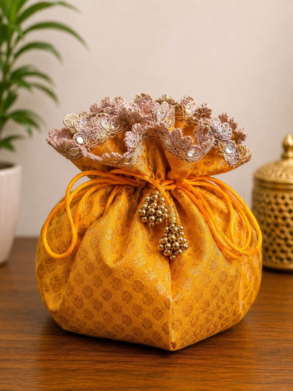 Banarasi Scruchy Potli Bags (Pack of 5 )