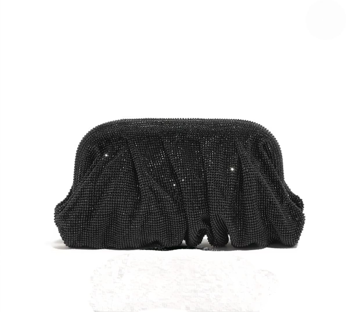 Black Pouch Rhinestone Party Clutch Bag
