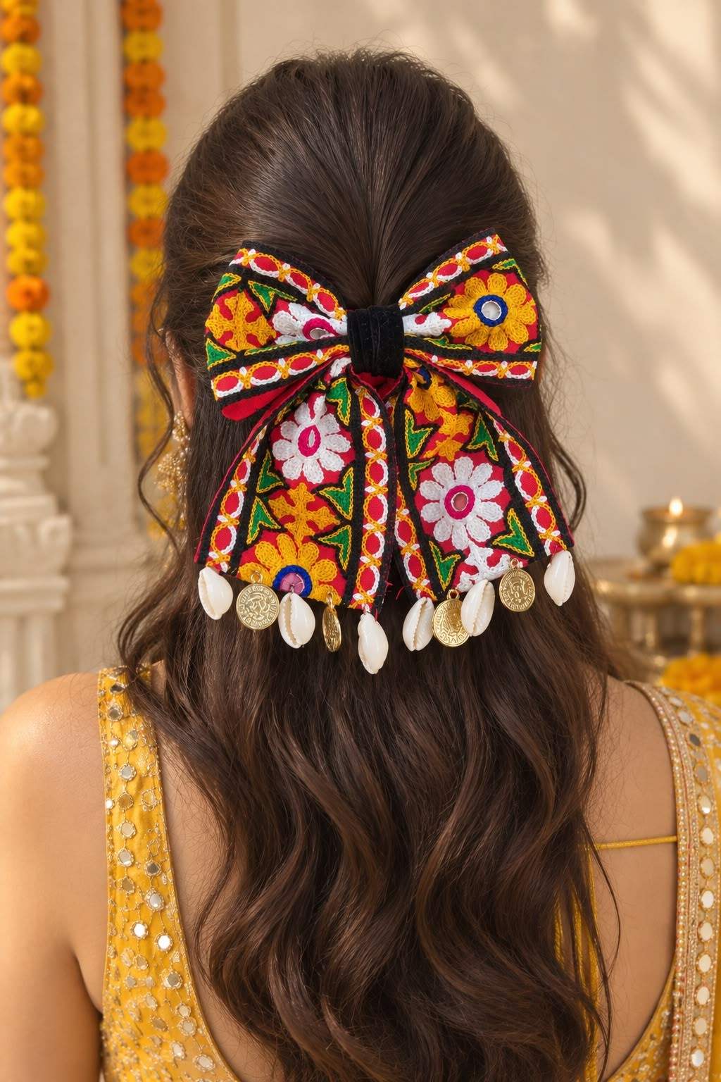 Bow Navratri Hair Clip
