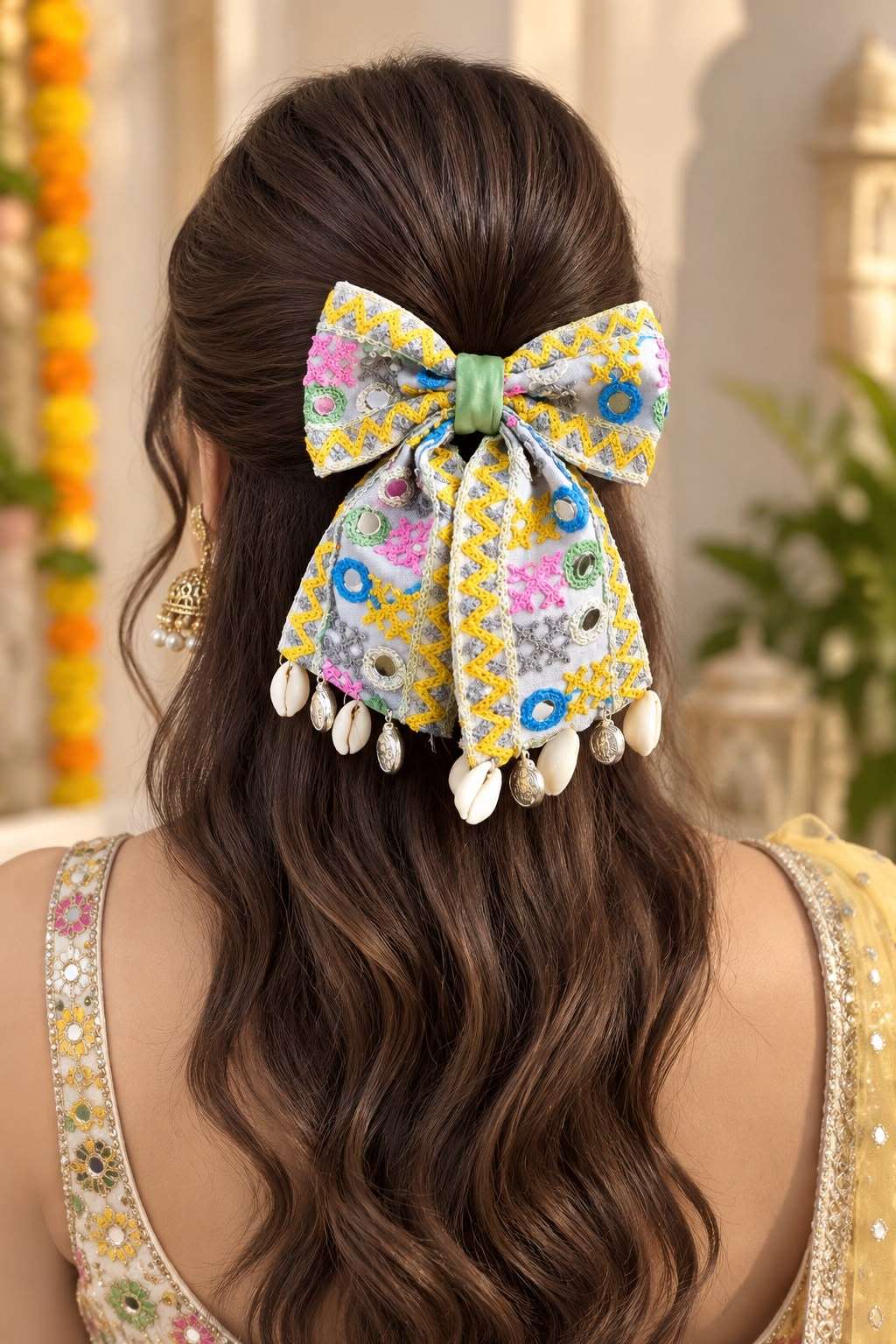 Bow Navratri Hair Clip