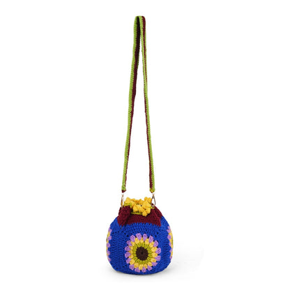 Handmade Crochet Granny Bucket Boho Bag for Women