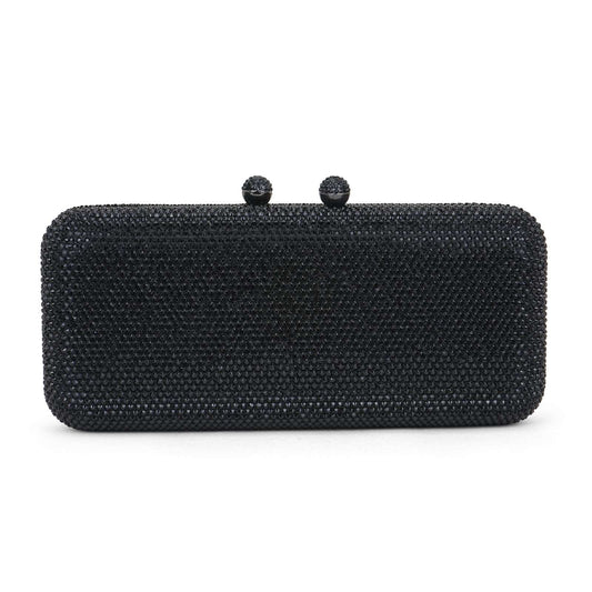 Black Rhinestone Party Clutch Bag for Women
