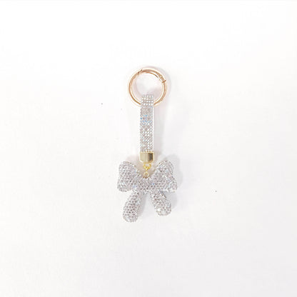 Silver Bow Bag Charm