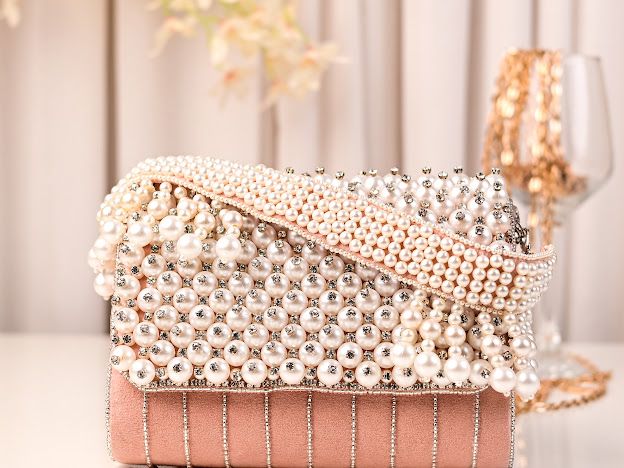 Pearl Swarovski Party Handbag