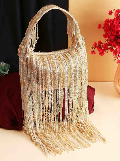 Long Tassel Embroidered Handbag for Wedding