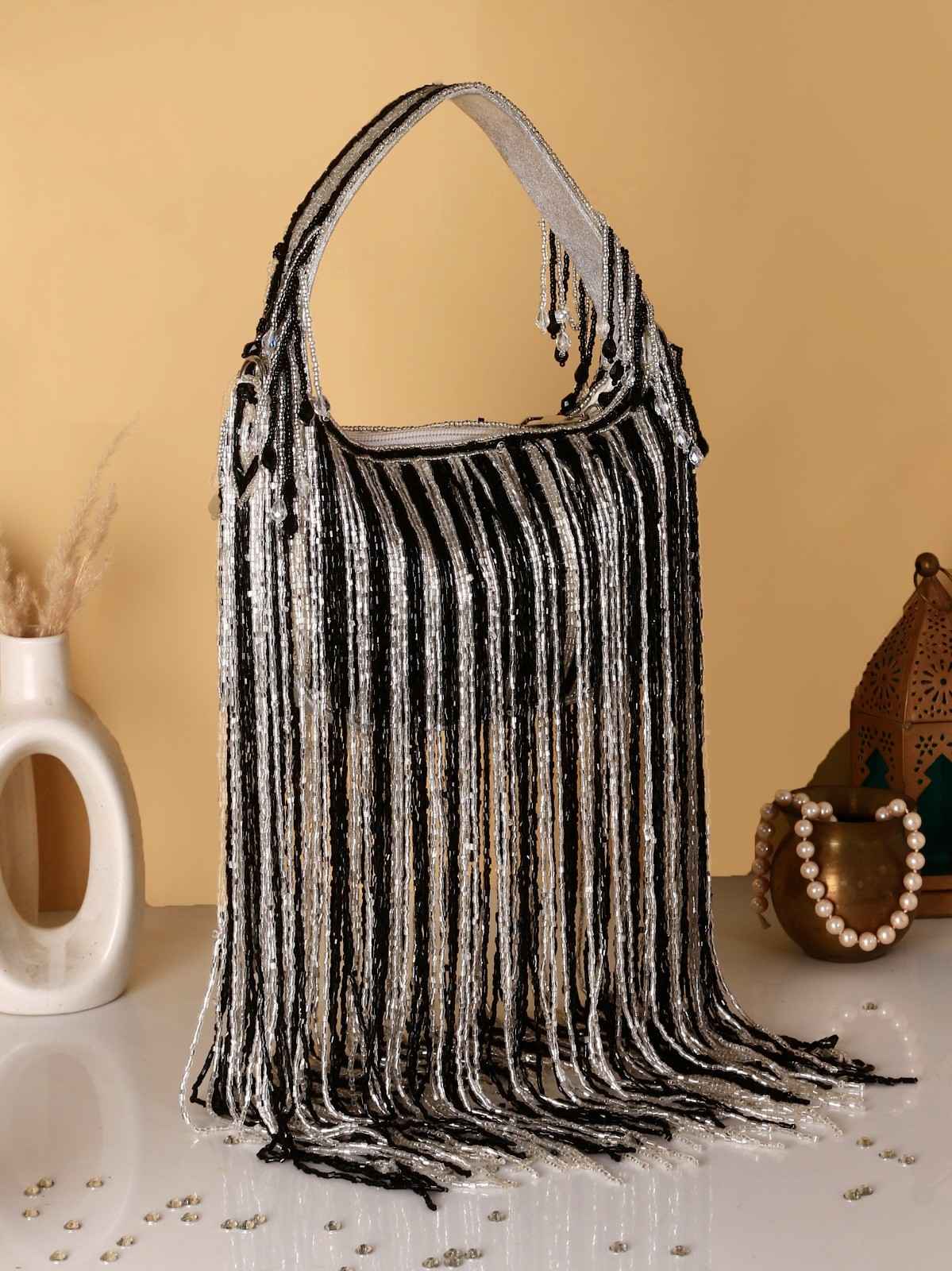 Long Tassel Embroidered Handbag for Wedding