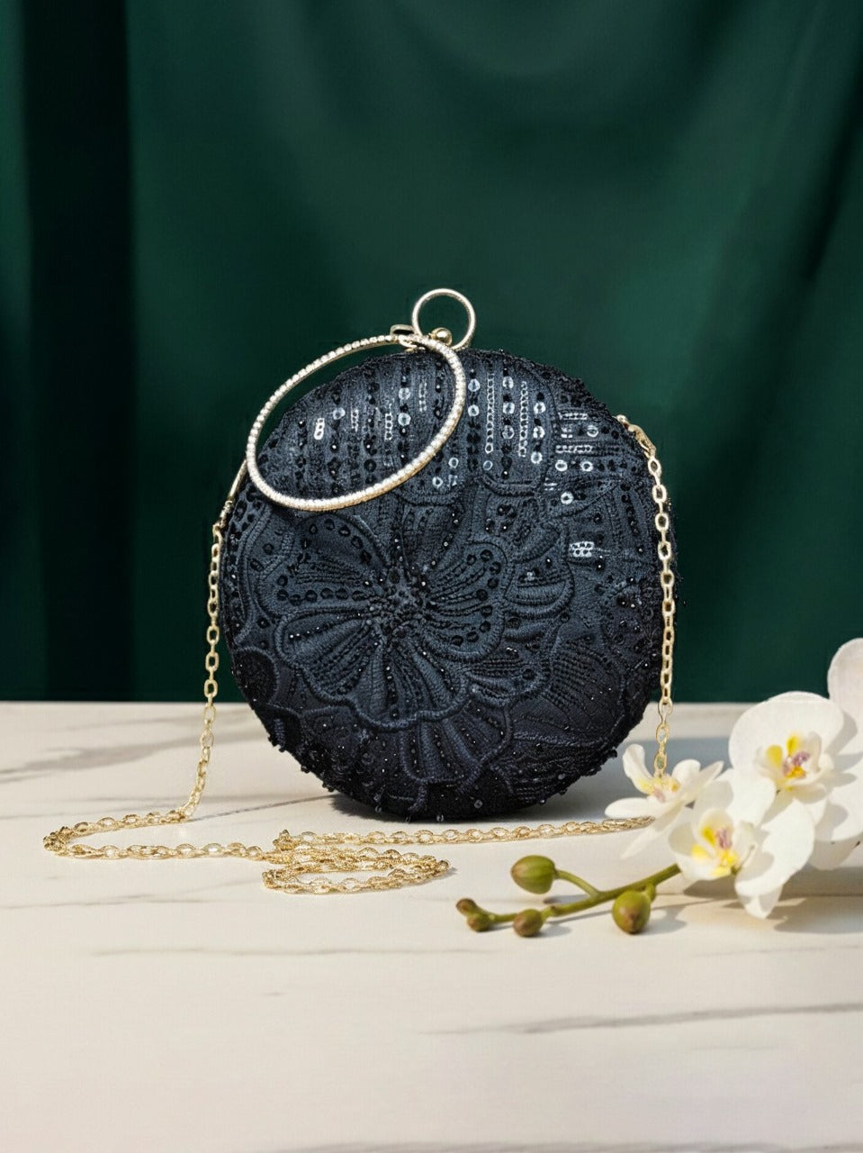 Black Evening Party Clutch for Women