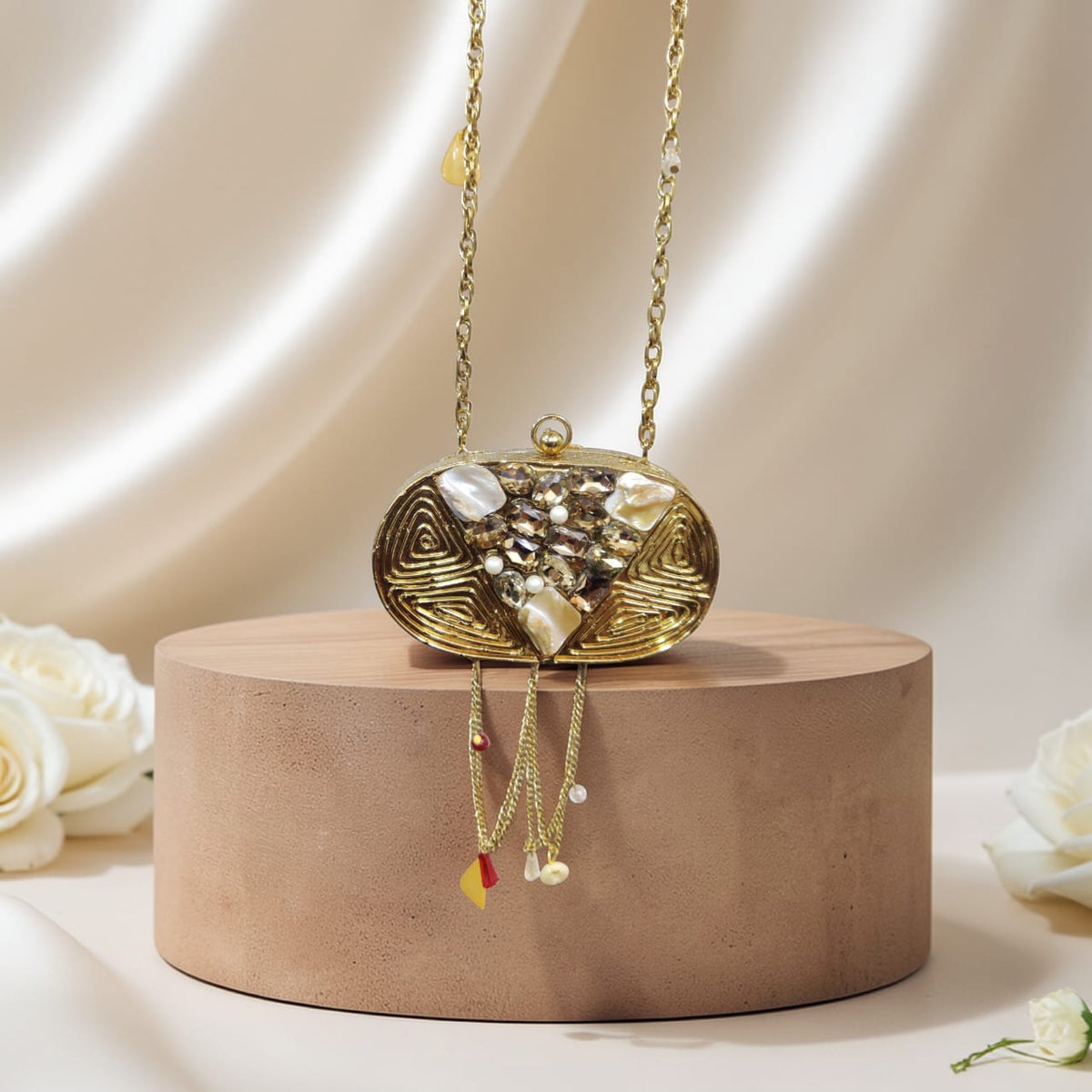 Gold Metallic Mini Party Clutch