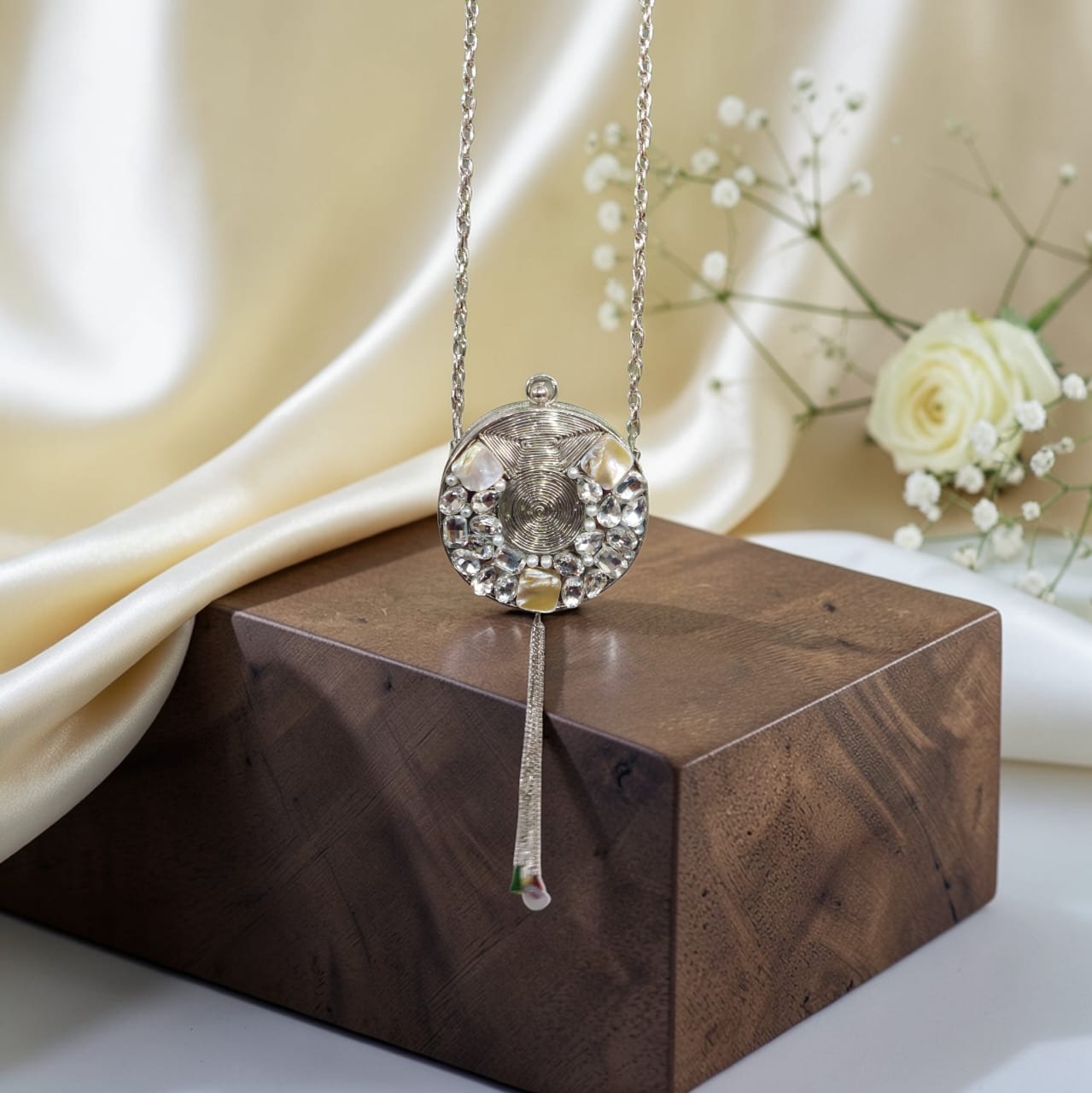 Silver Metallic Mini Party Clutch