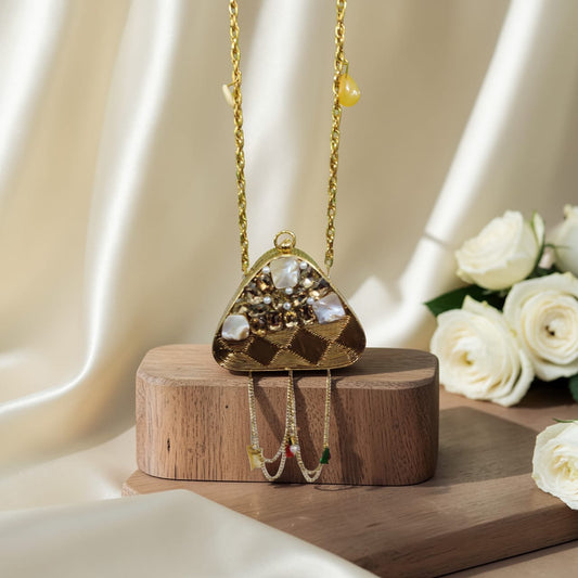 Gold Metallic Mini Party Clutch