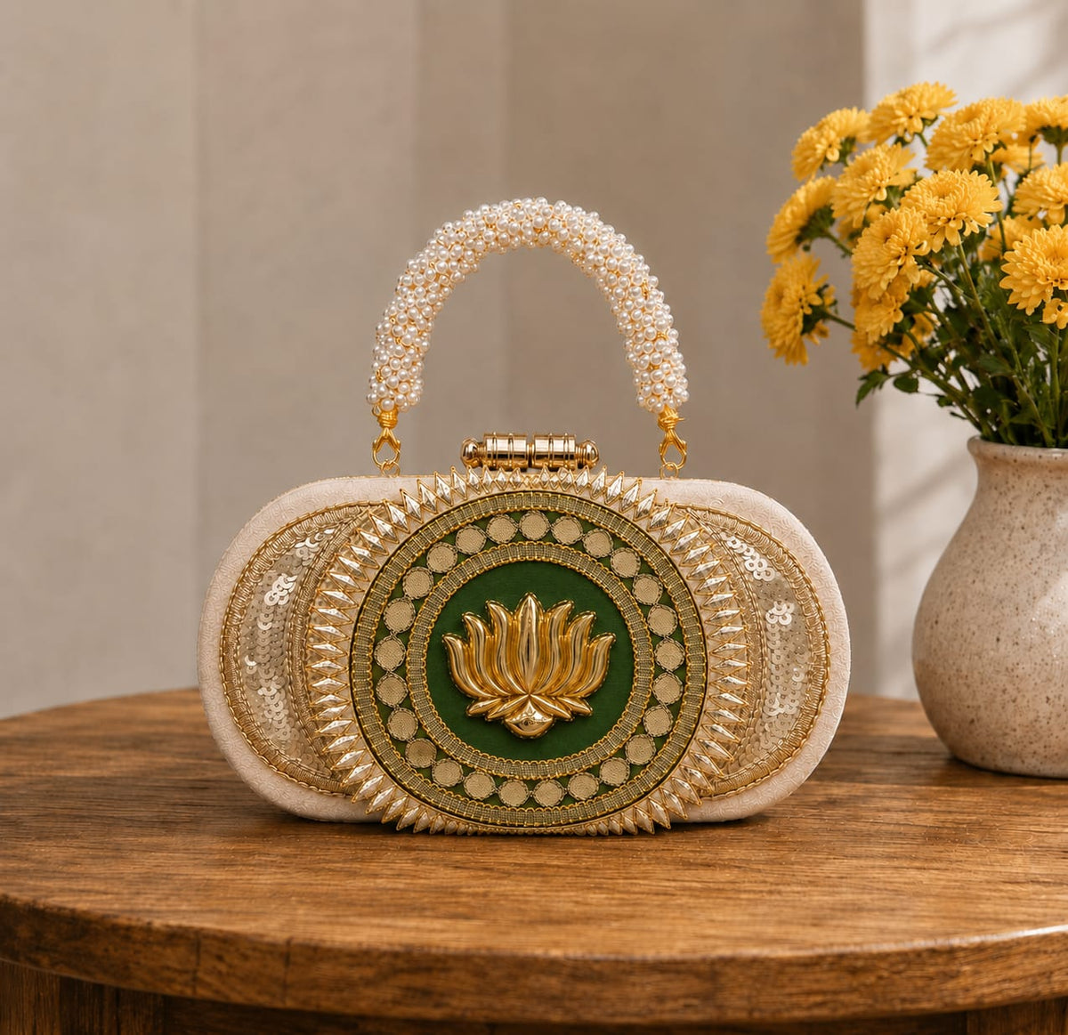 Lotus Festive Wedding Clutch Bag