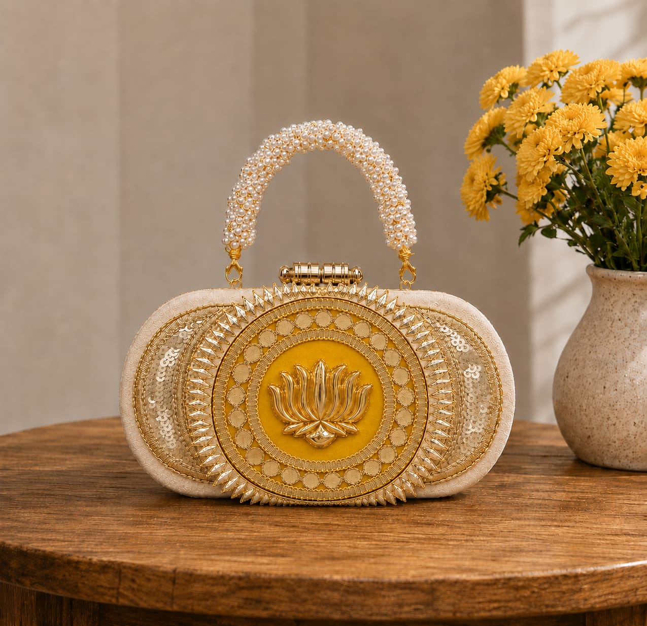 Lotus Festive Wedding Clutch Bag