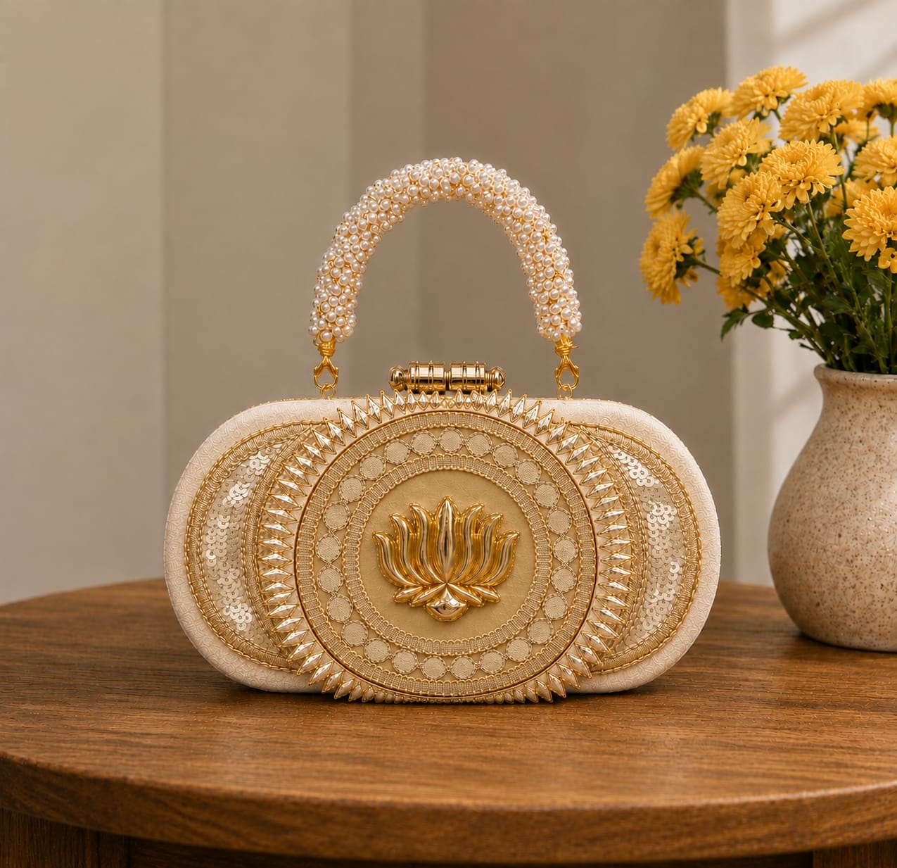 Lotus Festive Wedding Clutch Bag