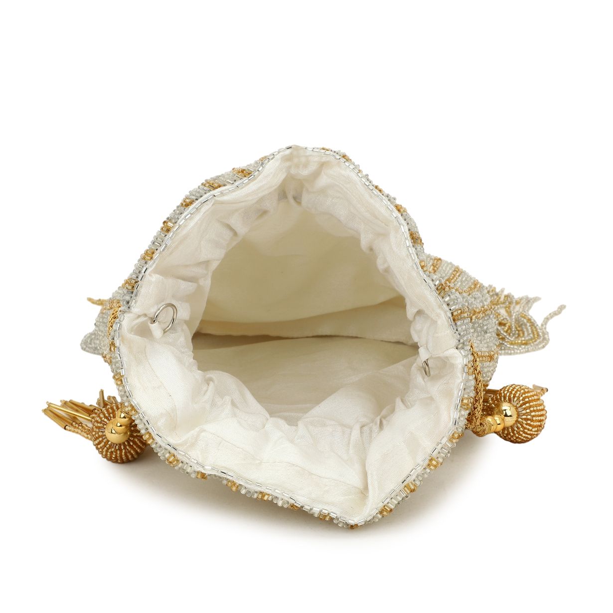 Designer Gold Silver Potli Bag For Unique Partywear Styles - Dohri